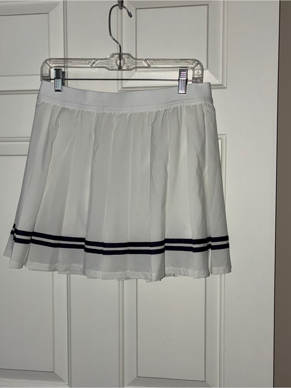 RLX Ralph Lauren Pleated A-Line Performance Skort Ceramic White/Navy Sz M - Picture 7 of 11